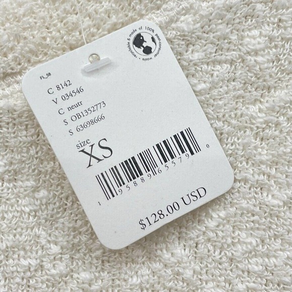 Free People Beach Sweater Womens Extra Small Cream Cozy Fall Minimalist Basic - Picture 8 of 11